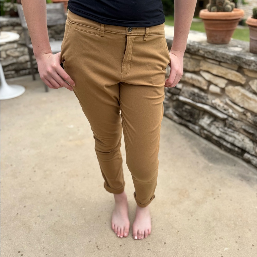 Garnet Hill Women's Tan Chinos